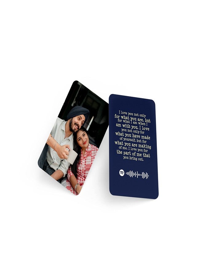 Fairus Customized Wallet Card With Your Photo|Illustration On Front Side|Special Message|Spotify Song Code Backside Best For Special Occasion Gift For Loved One (Photo With Message)|Thanksgiving - Image 1